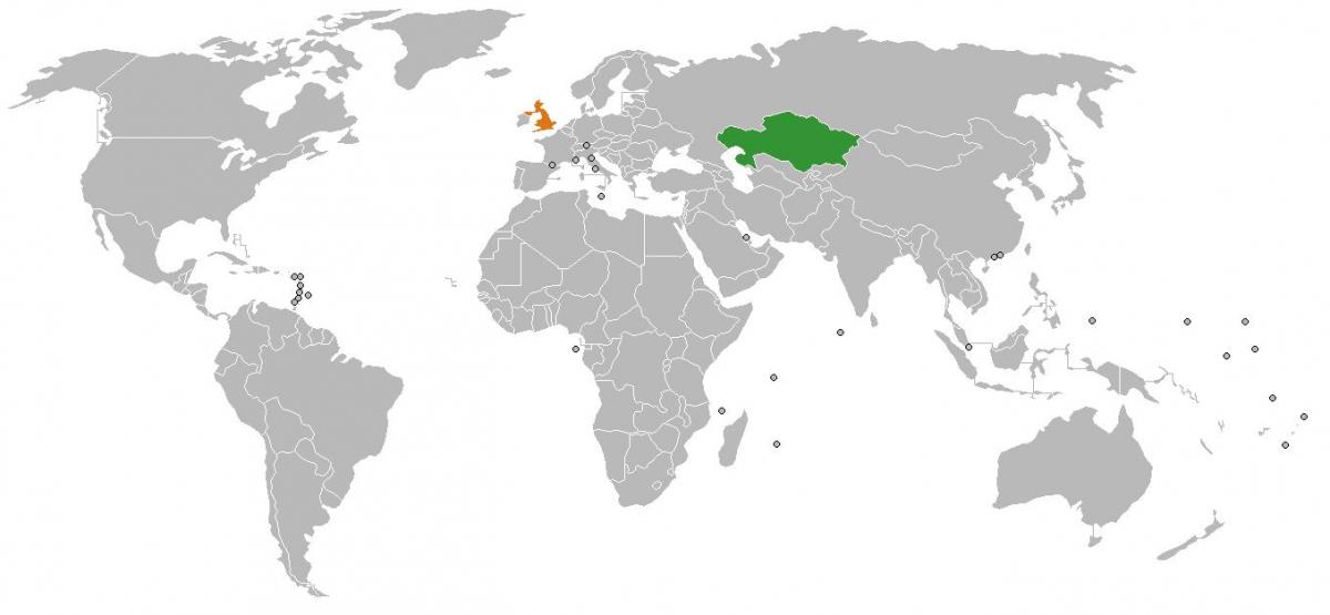 Որտեղից Ղազախստանի աշխարհի քարտեզի վրա