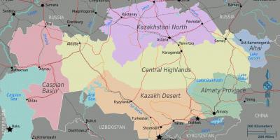 Քարտեզ ռեգիոնների, Ղազախստանի