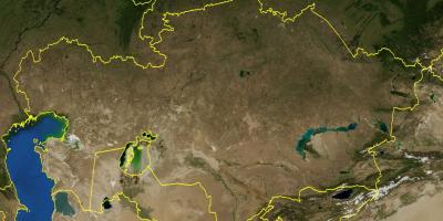 Քարտեզ Ղազախստանի տեղագրական