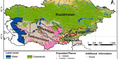 Քարտեզ Ղազախստանի կլիման