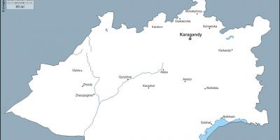 Քարտեզ Ղազախստանի Կարագանդա