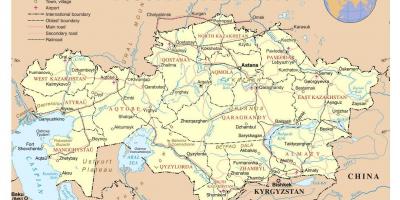 Քարտեզ Ղազախստանի օդանավակայանների